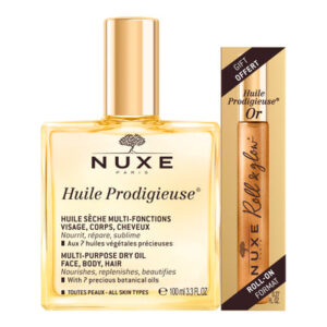 NUXE Huile Prodigieuse® 100 ml & Huile Prodigieuse® Or Format Roll-on offert 8ml