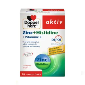 DOPPELHERZ ZINC +HISTIDINE+VITAMIN C 30 COMPRIMES