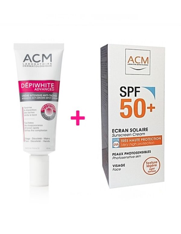 ACM DEPIWHITE ADVANCED CREME ANTI TACHES 40 ML+ACM CREME SOLAIRE SPF 50