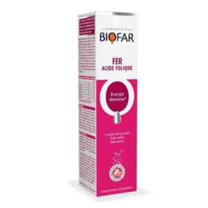 BIOFAR FER ACIDE FOLIQUE 20 COMPRIMER
