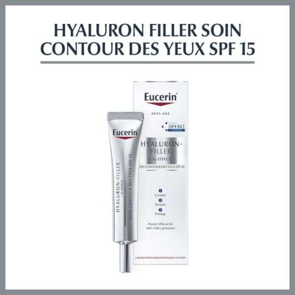 EUCERIN HYALURON FILLER 3 EFFECT SOIN CONTOUR YEUX SPF 15 /15 ML