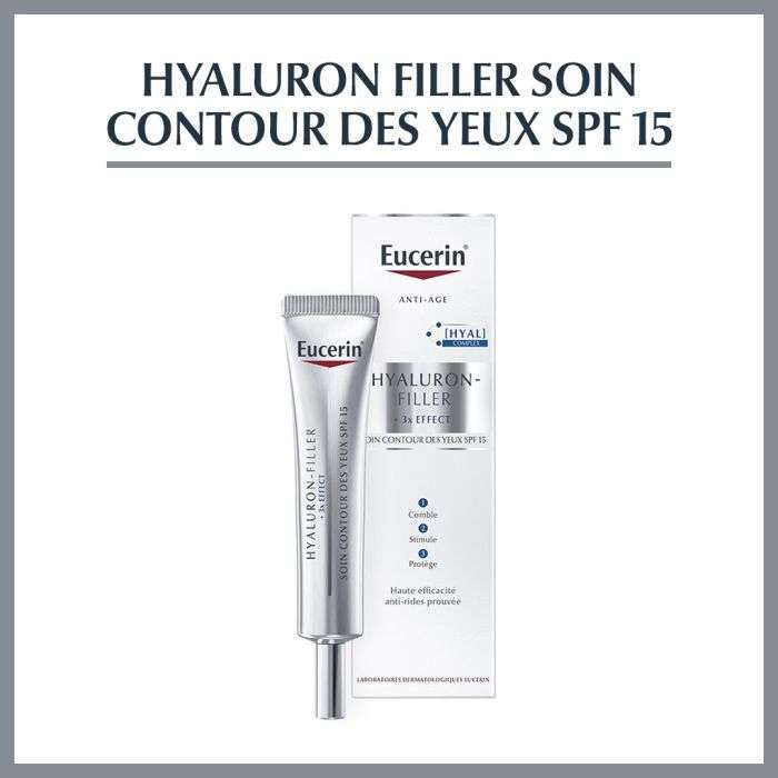 EUCERIN HYALURON FILLER 3 EFFECT SOIN CONTOUR YEUX SPF 15 /15 ML