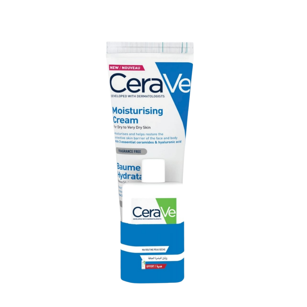 Photo du Baume Hydratant CeraVe 177 ml pour peaux sèches avec Crème Lavante format miniature offerte